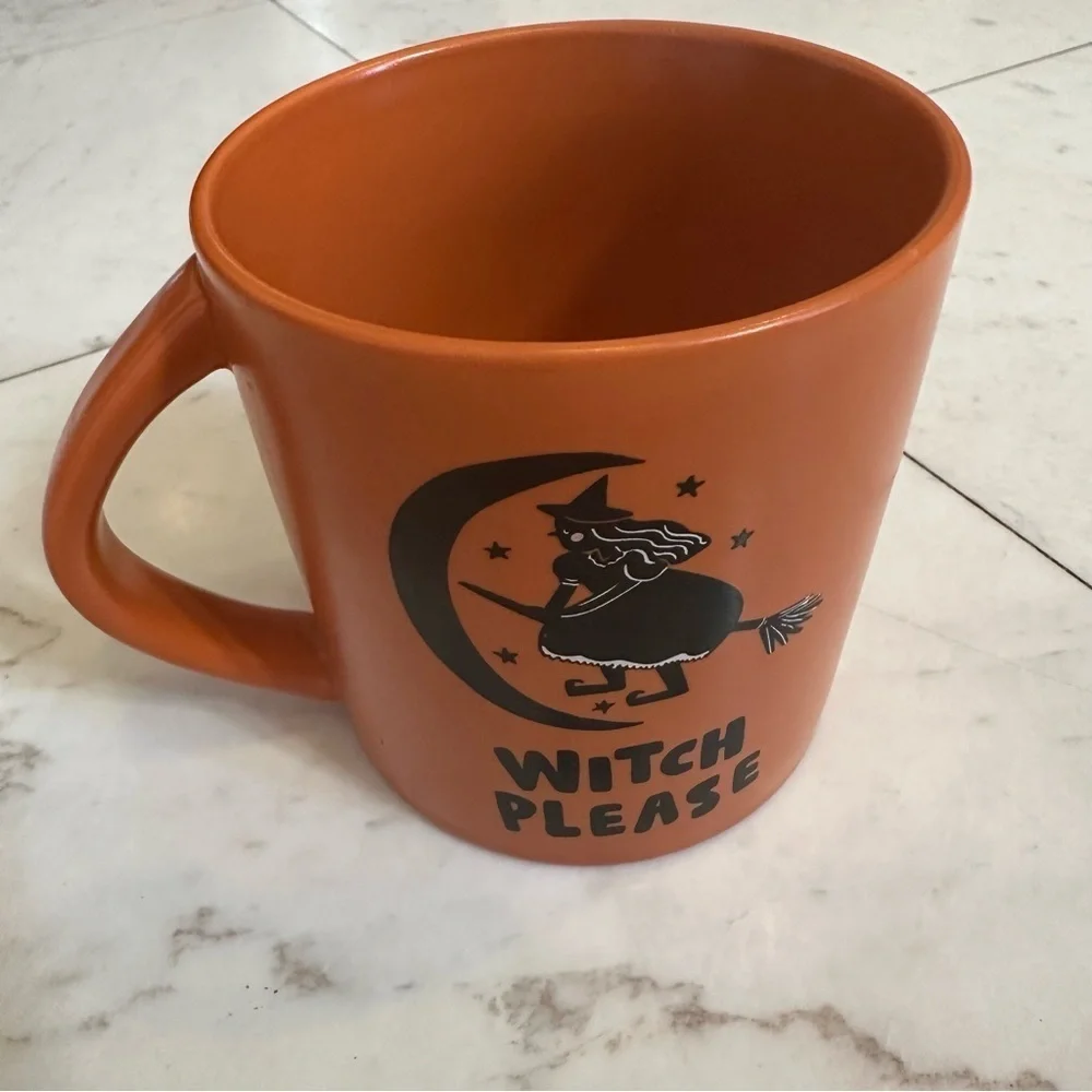 Target Hyde & EEK! Orange Stoneware 16 oz Witch Please Halloween Coffee Tea Mug
